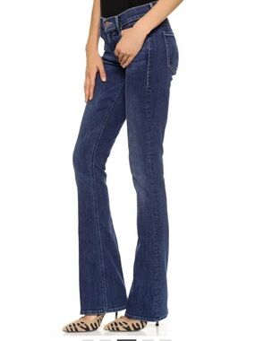 MOTHER Women's Dark Blue Boot Cut Jeans